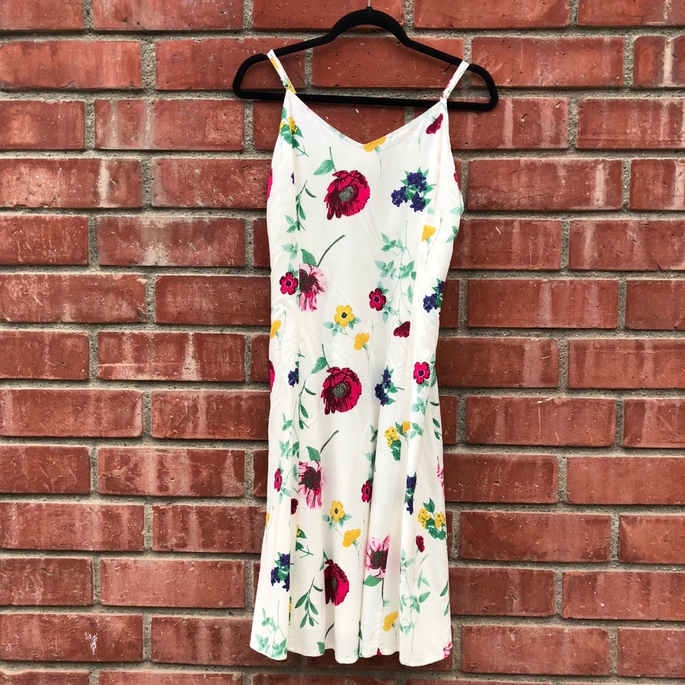 Old Navy White Floral Print Dress